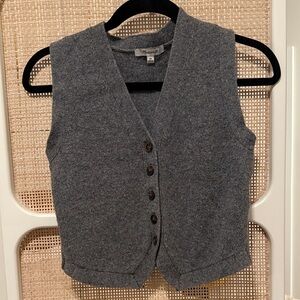 Madewell Heather Gray Knit Sweater Vest